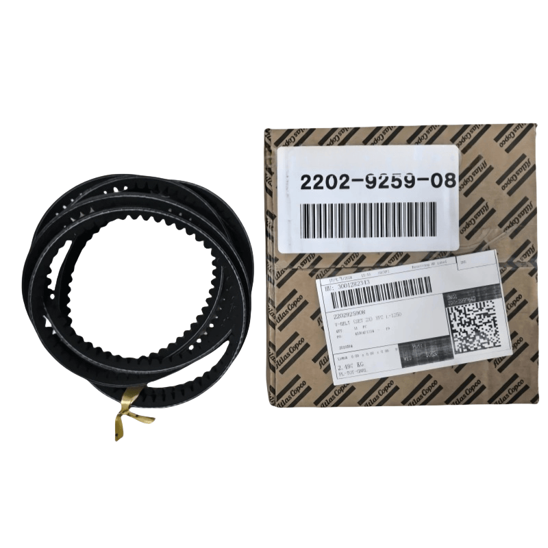 2202925908 ATLAS COPCO V-BELT (SET 2X) XPZ L = 1250 AC för oljeinsprutad skruvkompressor Original