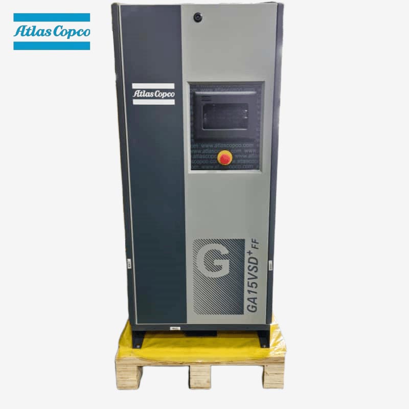 Atlas Copco GA15 VSD Plus FF 15kW 20HP Oljeinsprutad skruvluftkompressor integrerad torktumlare