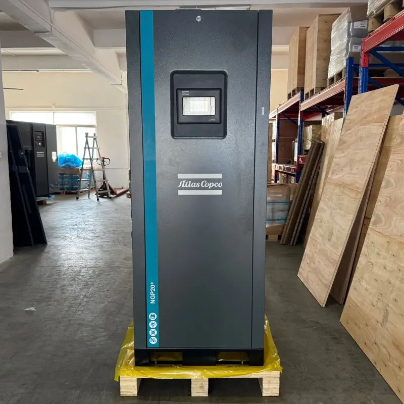 Atlas Copco NGP20+ PSA-kvävegenerator på plats Industriell N2-försörjning äkta