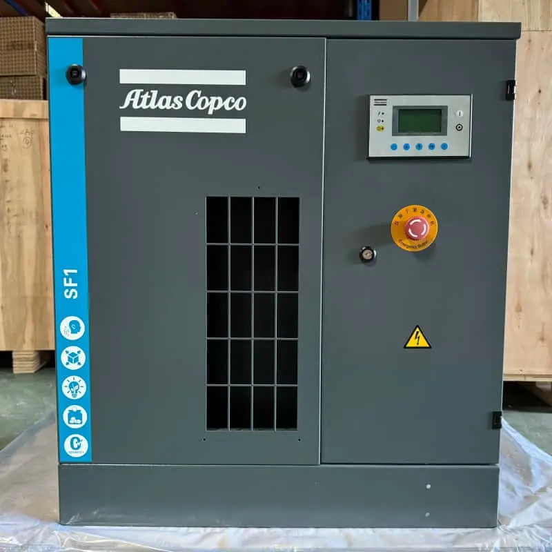 Atlas Copco SF1 oljefri scrollluftkompressor 15 kW 2HP Klass 0 Certifierad Äkta