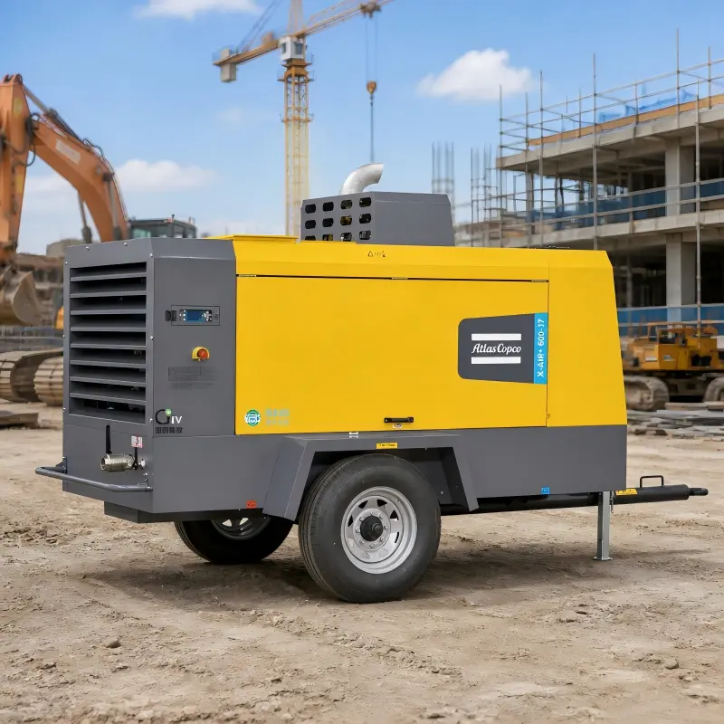 Atlas Copco X-Air+600-17 Bärbar dieselkompressor 154kW Äkta